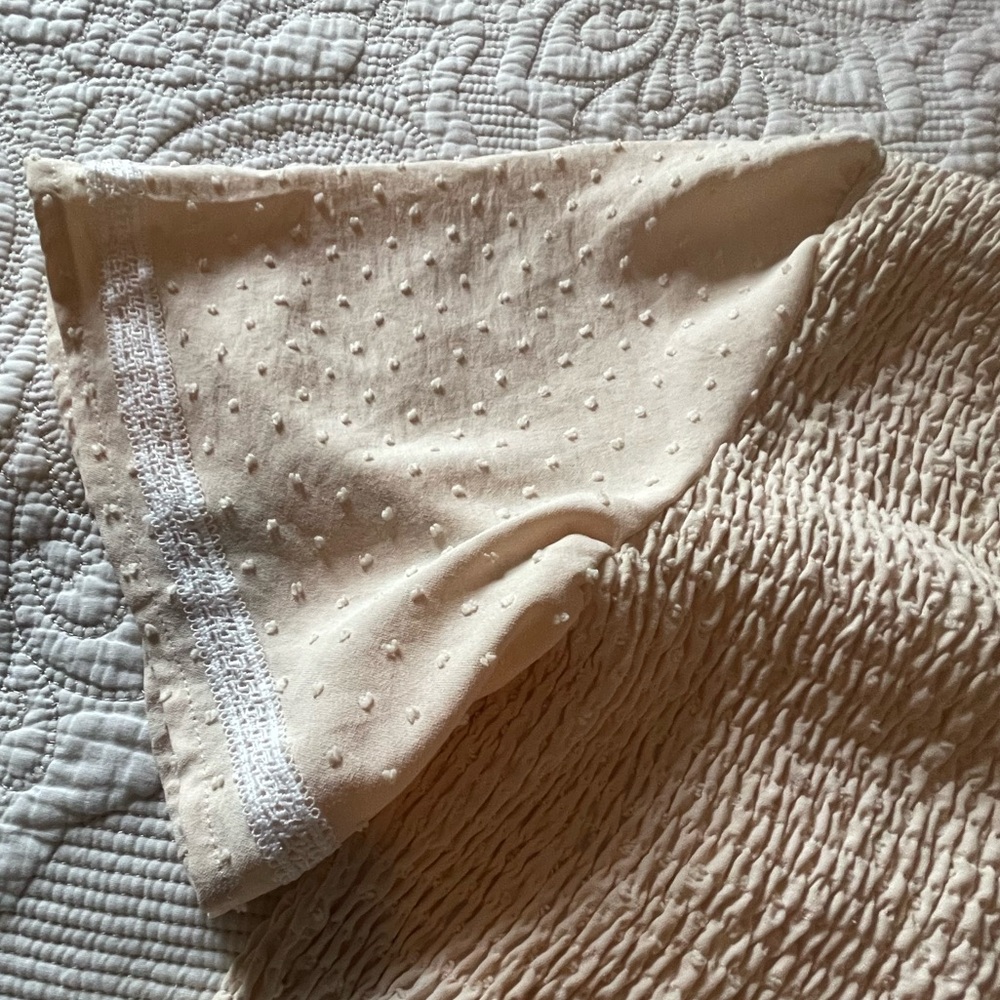 Cream Ruched Tiered Dress - Picture 11 of 11